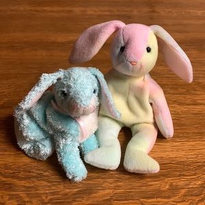 Beanie Baby Bunnies, Hippie & Spring